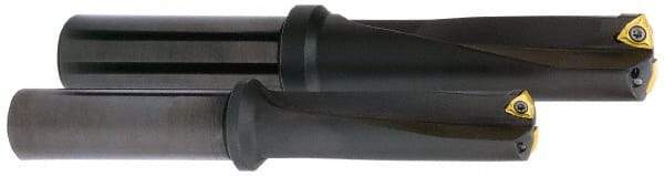 Kyocera - 4.59" Max Drill Depth, 3xD, 1-17/32" Diam, Indexable Insert Drill - 2 Inserts, 1-1/4" Shank Diam, Whistle Notch Shank - Americas Industrial Supply