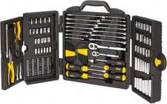 Stanley - 150 Piece 1/4 & 3/8" Drive Standard Deep Socket Set - Inch Measurement Standard - Americas Industrial Supply
