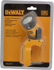 DeWALT - 12 Volts, 130 Lumens, Cordless Work Light - Yellow/Black, 12V Lithium-Ion - Americas Industrial Supply