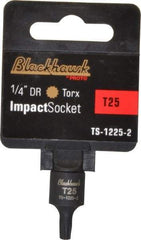 Blackhawk by Proto - 1/4" Drive, T25 Impact Torx Bit Socket - 1-3/16" OAL - Americas Industrial Supply