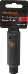 Blackhawk by Proto - 1/2" Drive 11mm Deep Impact Socket - 6 Points, 3-7/32" OAL - Americas Industrial Supply