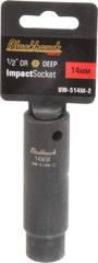 Blackhawk by Proto - 1/2" Drive 14mm Deep Impact Socket - 6 Points, 3-5/16" OAL - Americas Industrial Supply