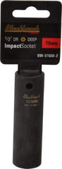 Blackhawk by Proto - 1/2" Drive 16mm Deep Impact Socket - 6 Points, 3-5/16" OAL - Americas Industrial Supply