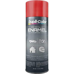 Dupli-Color - Cherry Red, Gloss, Acrylic Enamel Spray Paint - 12 to 14 Sq Ft per Can, 12 oz Container - Americas Industrial Supply