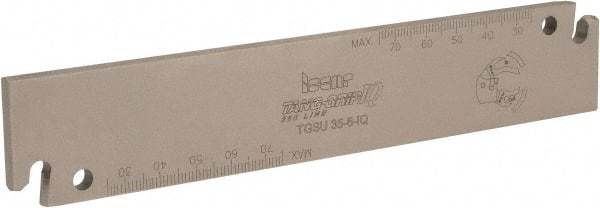 Iscar - 1.378" Blade Height, 0.205" Blade Width, 7.087" OAL, Neutral Cut, Single End Indexable Cut-Off Blade - TGSU Blade, Tang-GripIQ Series - Americas Industrial Supply
