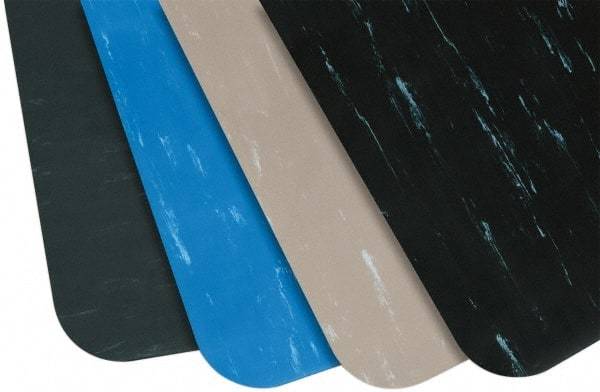 PRO-SAFE - 3' Long x 2' Wide, Dry Environment, Anti-Fatigue Matting - Black Marbleized, Vinyl with Vinyl Sponge Base - Americas Industrial Supply