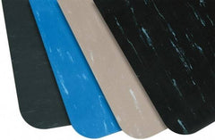 PRO-SAFE - 3' Long x 2' Wide, Dry Environment, Anti-Fatigue Matting - Blue Marbleized, Vinyl with Vinyl Sponge Base - Americas Industrial Supply