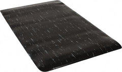 PRO-SAFE - 5' Long x 3' Wide, Dry Environment, Anti-Fatigue Matting - Black Marbleized, Vinyl with Vinyl Sponge Base - Americas Industrial Supply