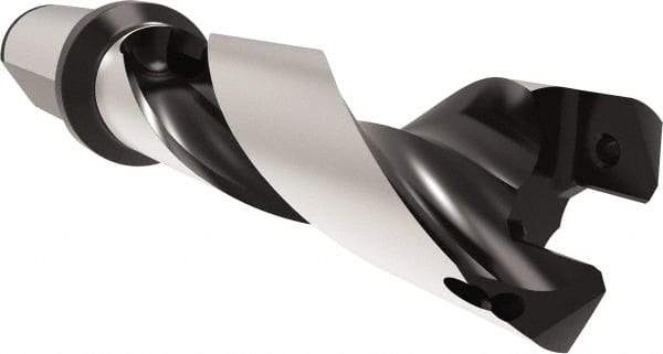 Allied Machine and Engineering - Series 24, 24 to 25.99mm Diam, 25mm Diam Straight Shank with Flange, Helical Flute Spade Drill - 78mm Max Depth, 113.8mm Body Length, 169.8mm OAL, Standard Length, Through Coolant - Americas Industrial Supply