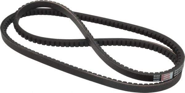 Browning - Section BX, 21/32" Wide, 71" Outside Length, Gripnotch V-Belt - Rubber Compound, Gripnotch, No. BX68 - Americas Industrial Supply