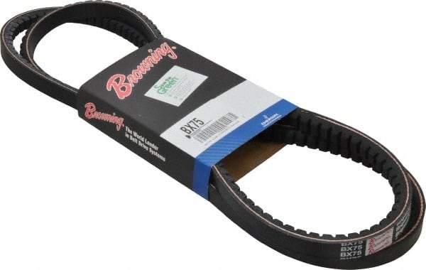 Browning - Section BX, 21/32" Wide, 78" Outside Length, Gripnotch V-Belt - Rubber Compound, Gripnotch, No. BX75 - Americas Industrial Supply