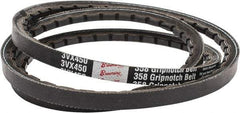 Browning - Section 3VX, 3/8" Wide, 45" Outside Length, Gripnotch V-Belt - Rubber Compound, 358 Gripnotch, No. 3VX450 - Americas Industrial Supply