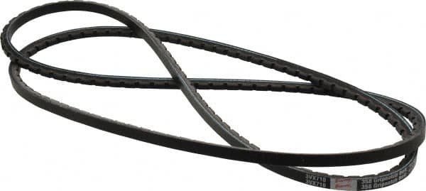 Browning - Section 3VX, 3/8" Wide, 71" Outside Length, Gripnotch V-Belt - Rubber Compound, 358 Gripnotch, No. 3VX710 - Americas Industrial Supply