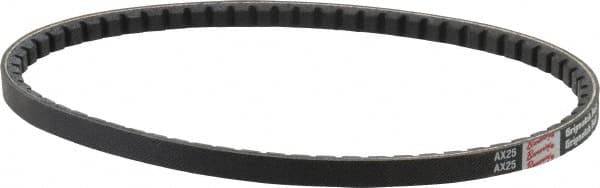 Browning - Section AX, 1/2" Wide, 27" Outside Length, Gripnotch V-Belt - Rubber Compound, Gripnotch, No. AX25 - Americas Industrial Supply