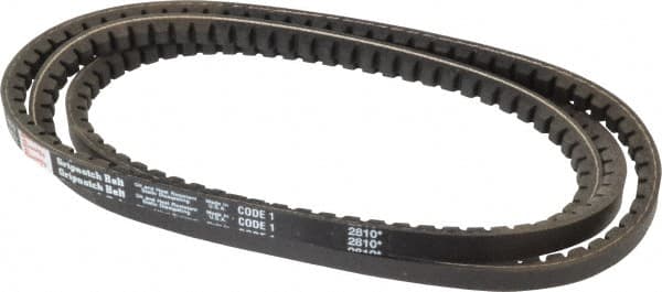 Browning - Section AX, 1/2" Wide, 74" Outside Length, Gripnotch V-Belt - Rubber Compound, Gripnotch, No. AX72 - Americas Industrial Supply