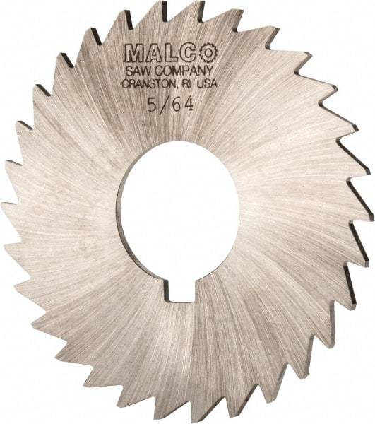 Made in USA - 3" Diam x 5/64" Blade Thickness x 1" Arbor Hole Diam, 30 Tooth Slitting and Slotting Saw - Arbor Connection, Right Hand, Uncoated, High Speed Steel, Concave Ground - Americas Industrial Supply