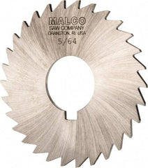 Made in USA - 3" Diam x 5/64" Blade Thickness x 1" Arbor Hole Diam, 30 Tooth Slitting and Slotting Saw - Arbor Connection, Right Hand, Uncoated, High Speed Steel, Concave Ground - Americas Industrial Supply