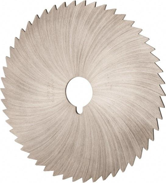 Made in USA - 6" Diam x 5/64" Blade Thickness x 1" Arbor Hole Diam, 42 Tooth Slitting and Slotting Saw - Arbor Connection, Right Hand, Uncoated, High Speed Steel, Concave Ground - Americas Industrial Supply