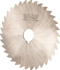 Made in USA - 6" Diam x 7/64" Blade Thickness x 1" Arbor Hole Diam, 50 Tooth Slitting and Slotting Saw - Arbor Connection, Right Hand, Uncoated, High Speed Steel, Concave Ground, Contains Keyway - Americas Industrial Supply