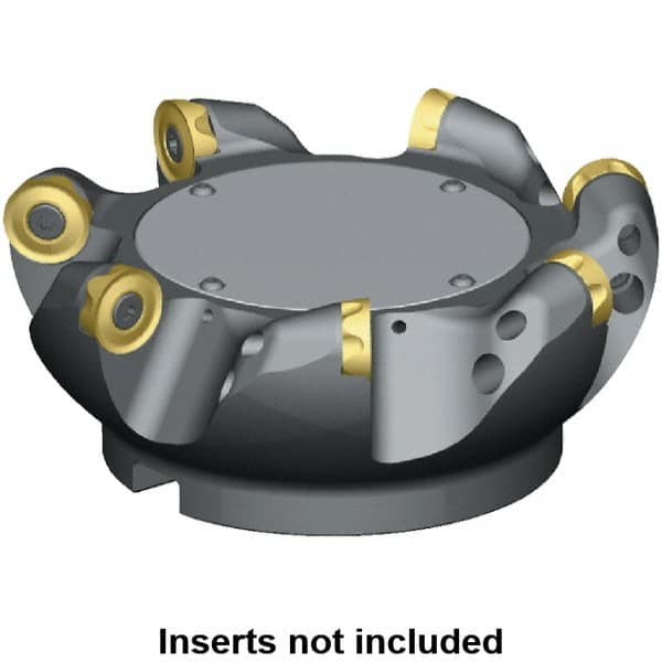 Kennametal - 63mm Cut Diam, 10mm Max Depth, 22mm Arbor Hole, 4 Inserts, RCGT 2006... Insert Style, Indexable Copy Face Mill - 26,000 Max RPM, 50mm High, Series KSRM - Americas Industrial Supply