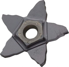 Iscar - PENTA34N250 IC908 Grade, 0.0984" Cutting Width, Carbide Cutoff Insert - Neutral Lead Angle, 0.0079" Cnr Rad, TiAlN Coated - Americas Industrial Supply