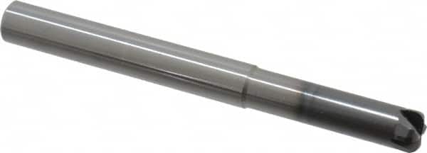 OSG - 1/2", 4 Flute, Single End, Solid Carbide, 1/8" Corner Radius End Mill - 5" OAL, 0.2" LOC, Right Hand Cut, 2" Extended Reach - Americas Industrial Supply