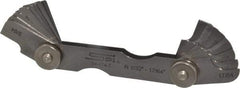 SPI - 16 Piece, 1/32 to 17/64 Inch Radius, Stainless Steel Radius Gage Set - Style A, 1/64 Inch Graduation - Americas Industrial Supply