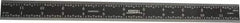 SPI - 12" Long, 1/64, 1/32, 1/16, 1/8" Graduation, Rigid Steel Rule - 4R Graduation Style, 1" Wide, Black, Black Chrome Finish - Americas Industrial Supply