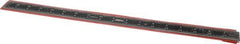 SPI - 18" Long, 1/100, 1/64, 1/50, 1/32" Graduation, Rigid Steel Rule - 16R Graduation Style, 1-1/8" Wide, Black, Black Chrome Finish - Americas Industrial Supply
