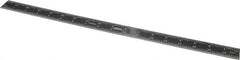 SPI - 18" Long, 1/64, 1/32" and 0.5, 1mm Graduation, Rigid Steel Rule - English/Metric Graduation Style, 1-1/8" Wide, Black, Black Chrome Finish - Americas Industrial Supply