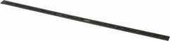 SPI - 12" Long, 1/100, 1/64, 1/50, 1/32" Graduation, Flexible Steel Rule - 16R Graduation Style, 1/2" Wide, Black, Black Chrome Finish - Americas Industrial Supply