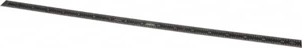 SPI - 18" Long, 1/100, 1/64, 1/50, 1/32" Graduation, Flexible Steel Rule - 16R Graduation Style, 3/4" Wide, Black, Black Chrome Finish - Americas Industrial Supply