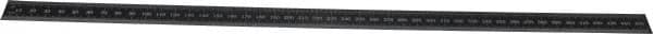 SPI - 18" Long, 1/64, 1/32" and 0.5, 1mm Graduation, Flexible Steel Rule - English/Metric Graduation Style, 3/4" Wide, Black, Black Chrome Finish - Americas Industrial Supply