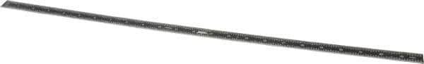SPI - 24" Long, 1/64, 1/50, 1/32, 1/10" Graduation, Flexible Steel Rule - 3R Graduation Style, 3/4" Wide, Black, Black Chrome Finish - Americas Industrial Supply