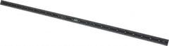 SPI - 24" Long, 1/100, 1/64, 1/32, 1/10" Graduation, Flexible Steel Rule - 5R Graduation Style, 3/4" Wide, Black, Black Chrome Finish - Americas Industrial Supply