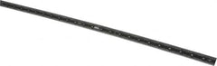 SPI - 24" Long, 1/100, 1/64, 1/50, 1/32" Graduation, Flexible Steel Rule - 16R Graduation Style, 3/4" Wide, Black, Black Chrome Finish - Americas Industrial Supply