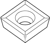 Kennametal - SPEN4401 Grade KY3500 Ceramic Milling Insert - Uncoated, 1/4" Thick, 1/2" Inscribed Circle - Americas Industrial Supply