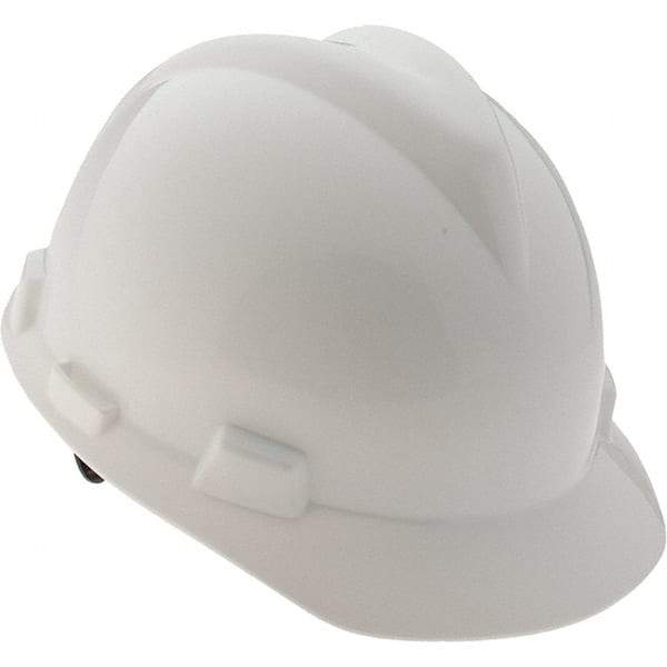 MSA - Hard Hat - LRG WHT W/RATCH SUSP FAS-TRAC V-GARD HARD HAT - Americas Industrial Supply