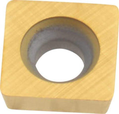 Kennametal - SPEB322 Grade KC725M Carbide Milling Insert - TiN/TiCN/TiN Finish, 0.1252" Thick, 0.3752" Inscribed Circle, 0.8mm Corner Radius - Americas Industrial Supply