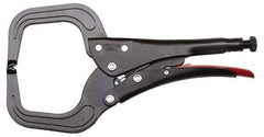 Proto - 11-3/16" OAL C-Clamp Locking Pliers - 15/32" Jaw Width, 3-45/64" Jaw Depth, 3-15/16" Jaw Opening, Standard Handle - Americas Industrial Supply