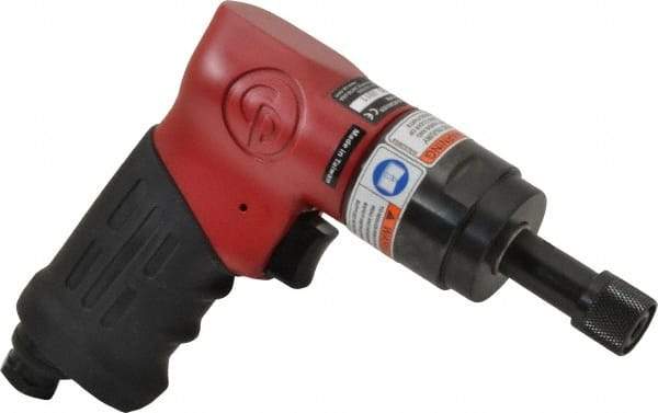 Chicago Pneumatic - 1/4" Bit Holder, 2,200 RPM, Pistol Grip Handle Air Screwdriver - 124 In/Lb Torque, 1/4 NPT Inlet, 2.5 CFM - Americas Industrial Supply