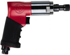 Chicago Pneumatic - 1/4" Bit Holder, 900 RPM, Pistol Grip Handle Air Screwdriver - 230 In/Lb Torque, 1/4 NPT Inlet, 2.5 CFM - Americas Industrial Supply