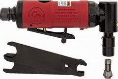 Chicago Pneumatic - 1/4" Collet, Angle Handle, Angle Air Die Grinder - 22,000 RPM, Rear Exhaust, 8.69 CFM, 0.28 hp, 6.21 bar, 1/4" Inlet - Americas Industrial Supply