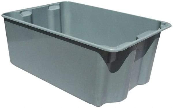 MFG Tray - 500 Lb Load Capacity Gray Fiberglass Tote Container - Stacking, Nesting, 27-1/2" Long x 20" Wide x 14.1" High - Americas Industrial Supply