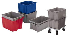 LEWISBins+ - 2.1 Cu Ft, 70 Container, 300 Stack Lb Load Capacity Red Polyethylene Tote Container - Stacking, Nesting, 26.1" Long x 18.7" Wide x 10-1/2" High - Americas Industrial Supply