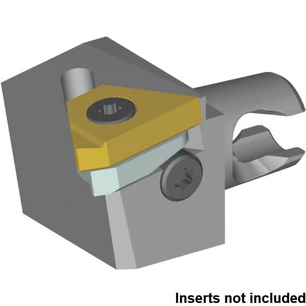 Kennametal - Insert Style LT 16EL, 20mm Head Length, Left Hand Cut, External Modular Threading Cutting Unit Head - System Size KM16, 10mm Center to Cutting Edge, Series KM Micro - Americas Industrial Supply