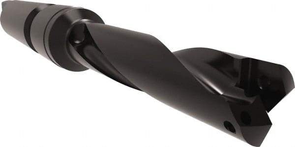 Allied Machine and Engineering - Series 0.5, 5/8" Max Diam, 3MT Taper Shank, Helical Flute Spade Drill - 2-1/2" Max Depth, 3-43/64" Body Length, 7-3/16" OAL, Standard Length, Through Coolant - Americas Industrial Supply