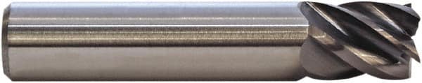M.A. Ford - 3/8", 5 Flute, Single End, Solid Carbide, 0.015" Corner Radius End Mill - 6" OAL, 38° Helix, Right Hand Flute, 1-1/4" LOC, Right Hand Cut - Americas Industrial Supply