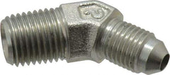 Parker - 1/4" Tube OD, 37° Steel Flared Tube Male 45° Elbow - 1/4 NPTF, Flare x MNPTF Ends - Americas Industrial Supply
