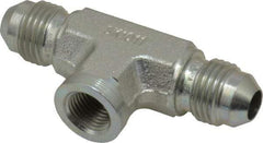 Parker - 5/16" Tube OD, 37° Steel Flared Tube Female Branch Tee - 1/8 NPTF, Flare x FNPTF Ends - Americas Industrial Supply
